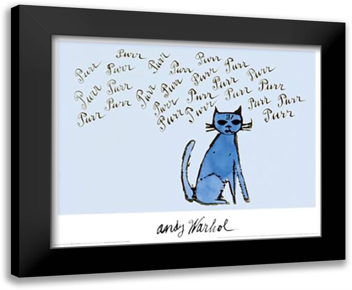 So Happy 24x20 Black Modern Wood Framed Art Print Poster by Warhol, Andy