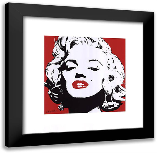 Marilyn Monroe (Red) 20x20 Black Modern Wood Framed Art Print Poster by Sunset Boulevard/syg