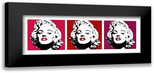 Marilyn Monroe (Red) 40x16 Black Modern Wood Framed Art Print Poster by Sunset Boulevard/syg