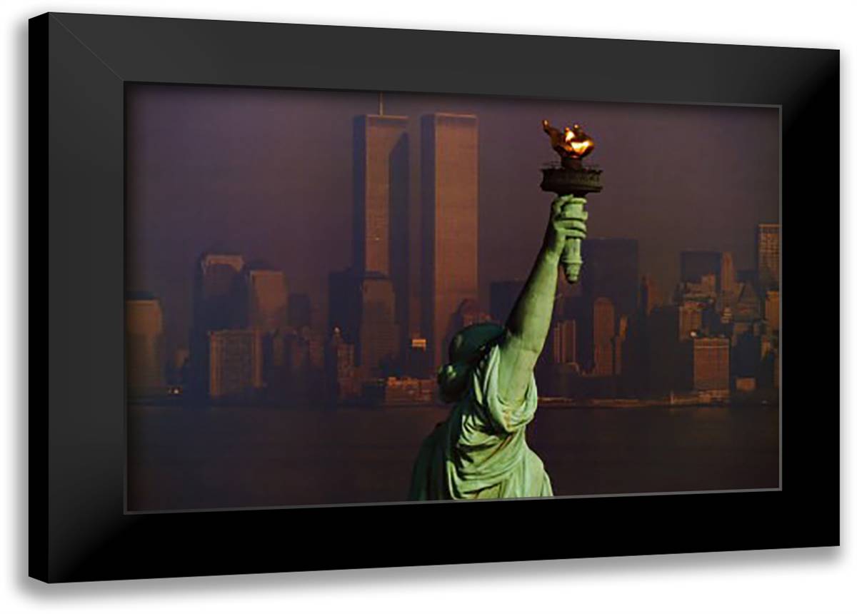 Liberty 40x28 Black Modern Wood Framed Art Print Poster by Hamilton, Richard