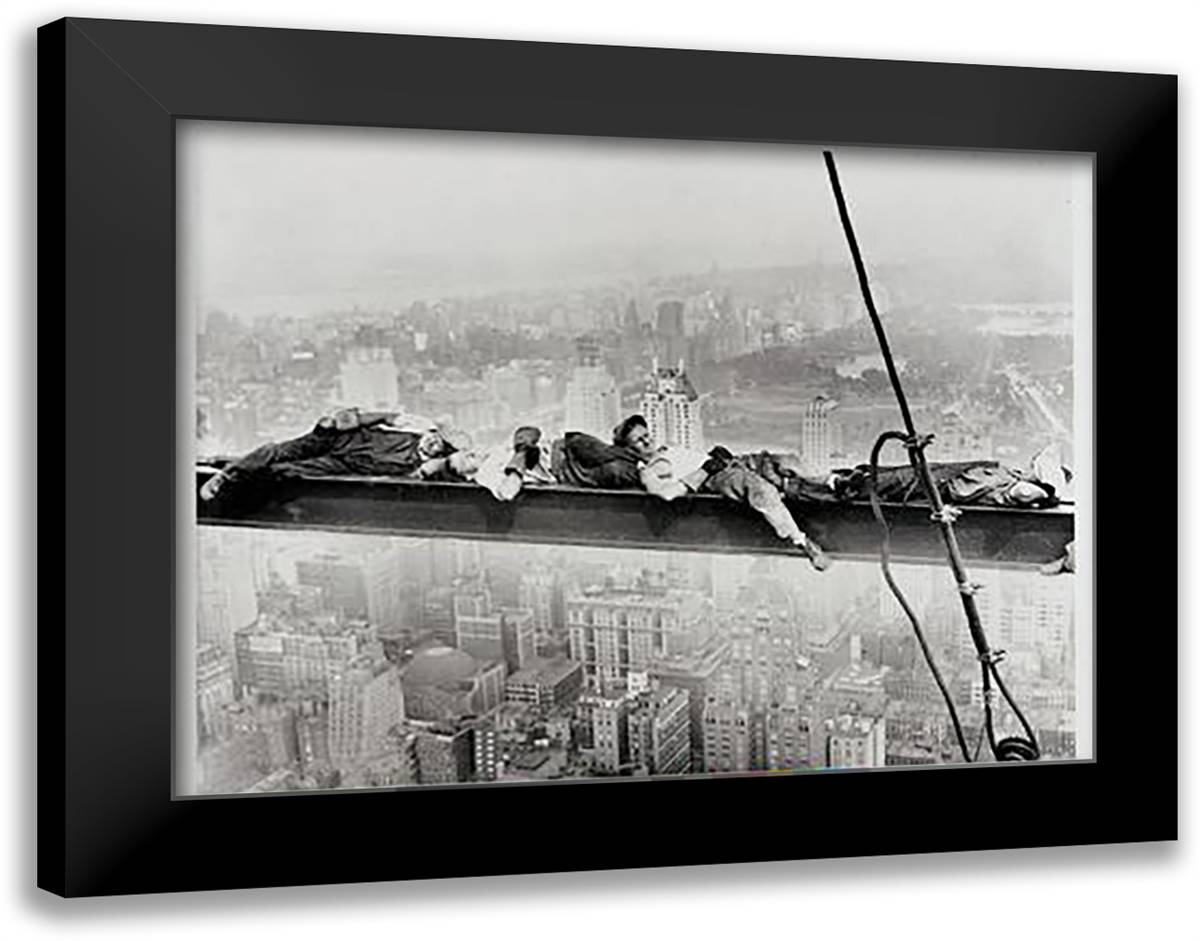 Relax atop a Skyscraper 14x11 Black Modern Wood Framed Art Print Poster