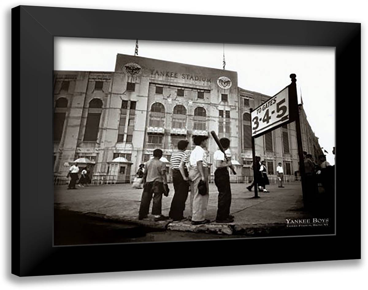 Yankee Boys 36x28 Black Modern Wood Framed Art Print Poster