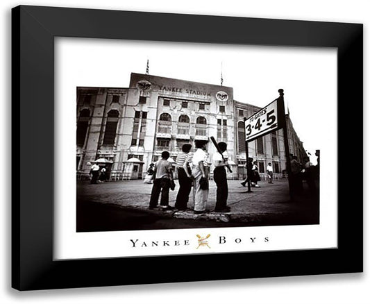 Yankee Boys 24x20 Black Modern Wood Framed Art Print Poster