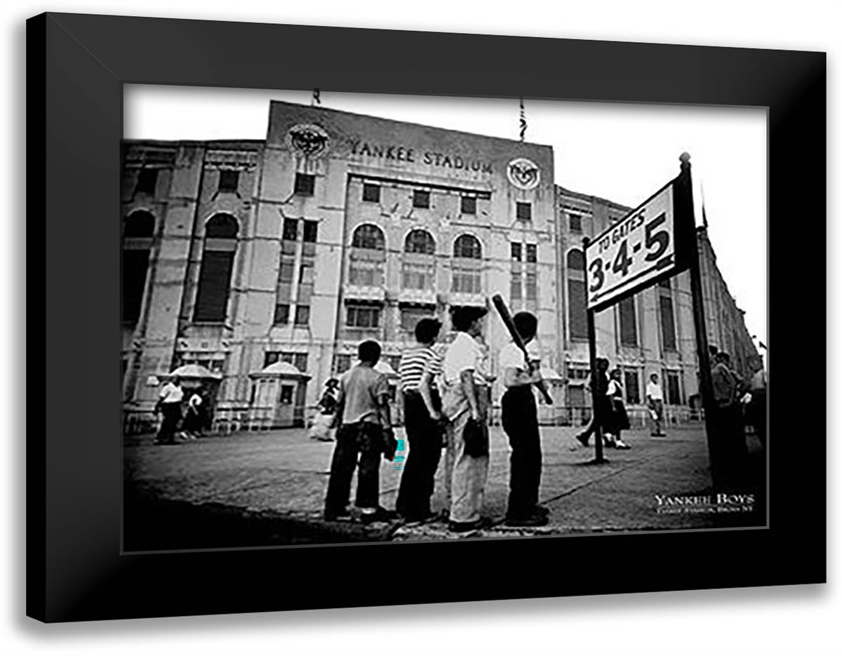 Yankee Boys 11x9 Black Modern Wood Framed Art Print Poster