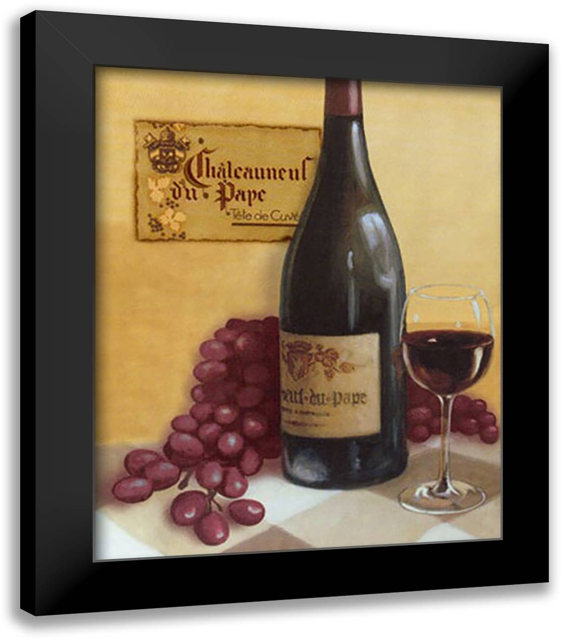 Chaleauneuf Du Pape 15x18 Black Modern Wood Framed Art Print Poster by Marrocco, David