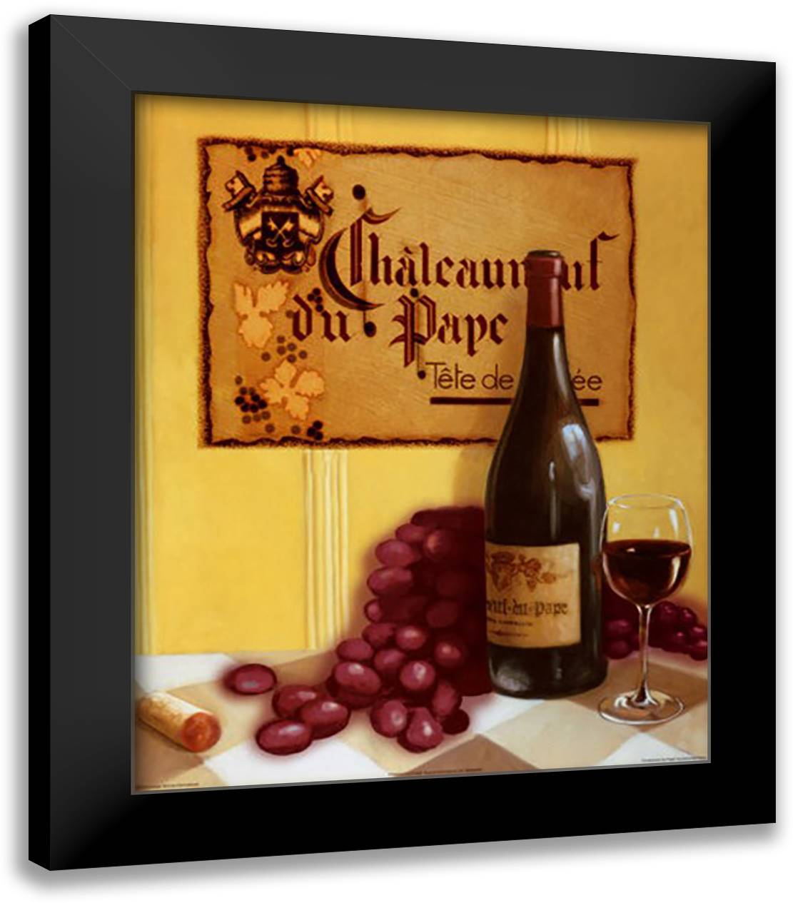 Chaleanuef Du Pape 20x24 Black Modern Wood Framed Art Print Poster by Marrocco, David