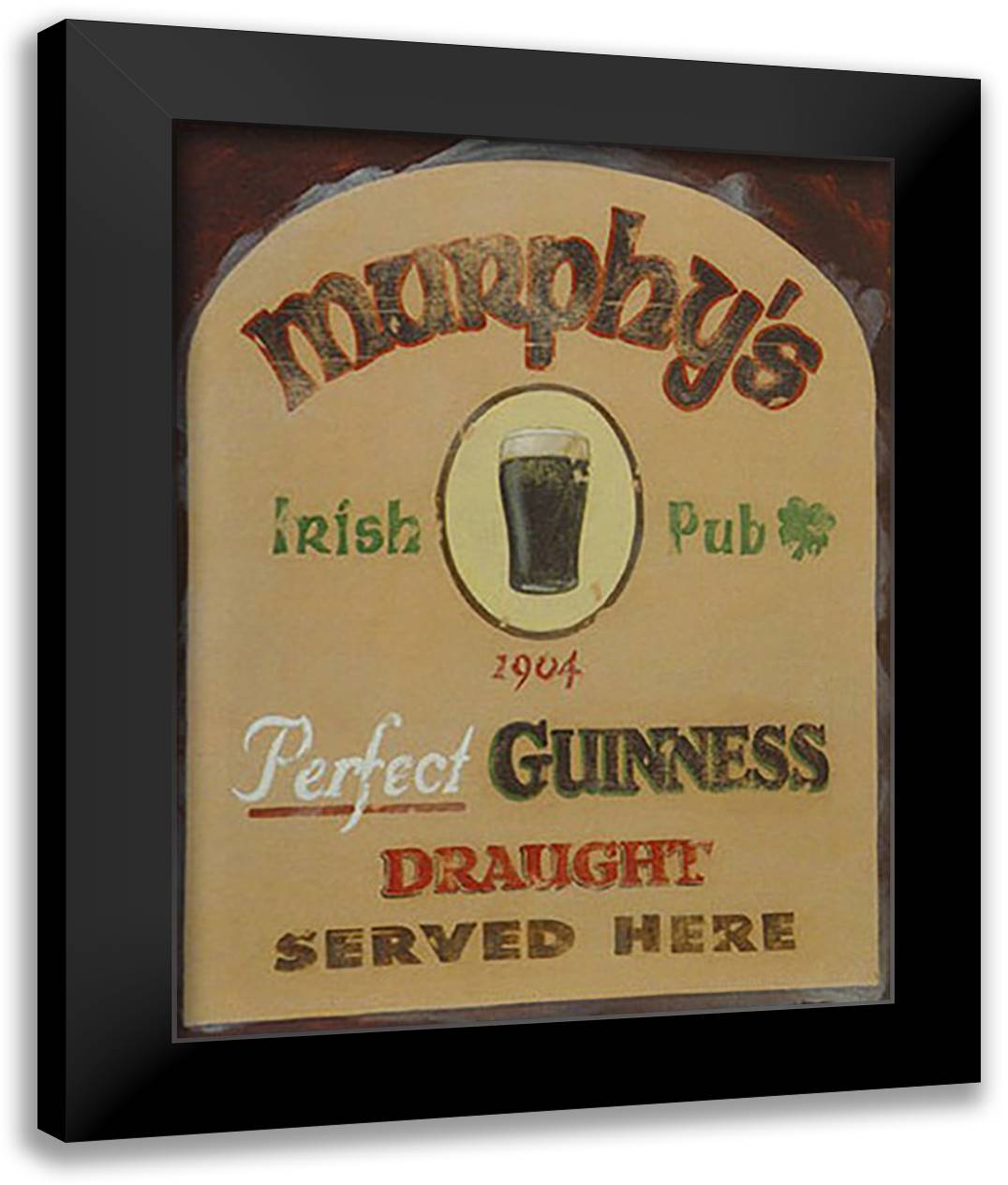 Murphy's Irish Pub 9x11 Black Modern Wood Framed Art Print Poster by Marrocco, David