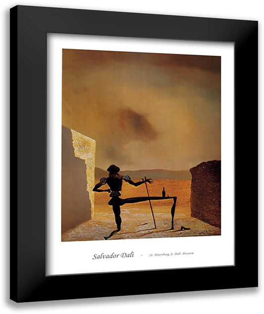 The Ghost of Vermeer of Delft Which Can Be Used As a Table, c.1934 28x36 Black Modern Wood Framed Art Print Poster by Dali, Salvador