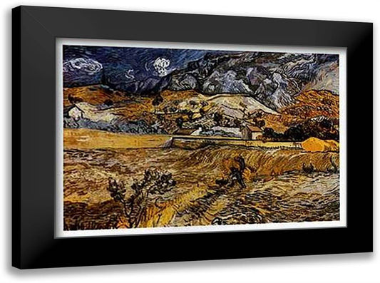 Passageway in St.Remy 40x28 Black Modern Wood Framed Art Print Poster by Van Gogh, Vincent
