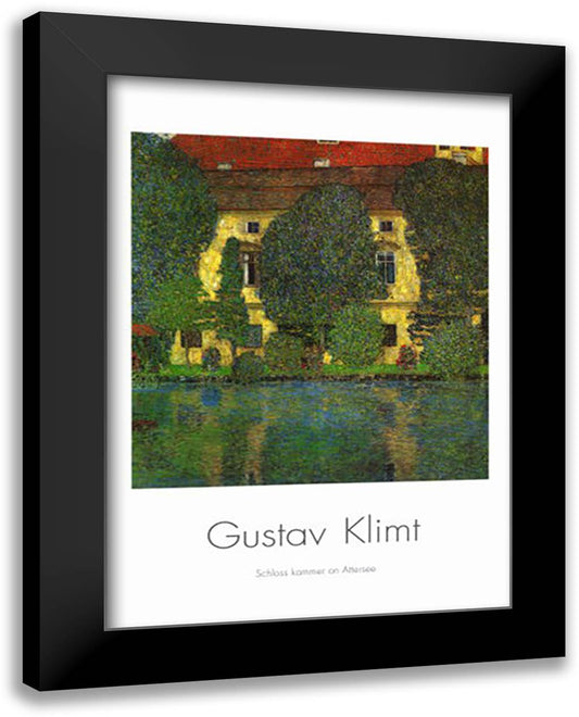 Schloss Kammer on Attersee 28x40 Black Modern Wood Framed Art Print Poster by Klimt, Gustav