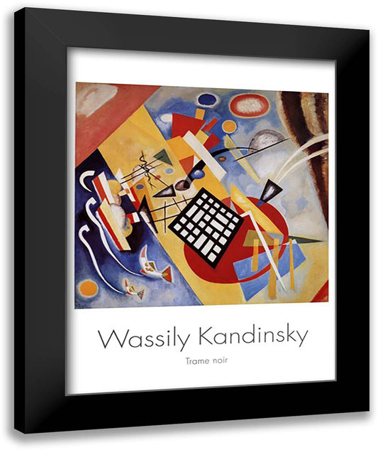 Trame Noir, c.1922 28x36 Black Modern Wood Framed Art Print Poster by Kandinsky, Wassily