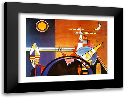 Grand Torre, Kiev 35x28 Black Modern Wood Framed Art Print Poster by Kandinsky, Wassily