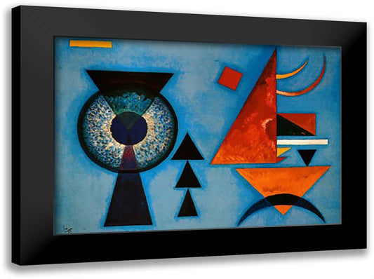 Weiches Hart, c.1927 40x28 Black Modern Wood Framed Art Print Poster by Kandinsky, Wassily