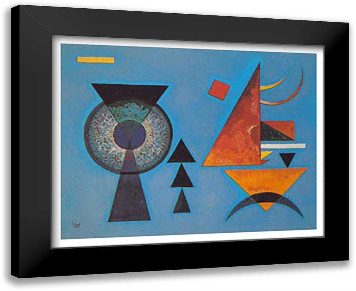 Weiches Hart, c.1927 32x24 Black Modern Wood Framed Art Print Poster by Kandinsky, Wassily