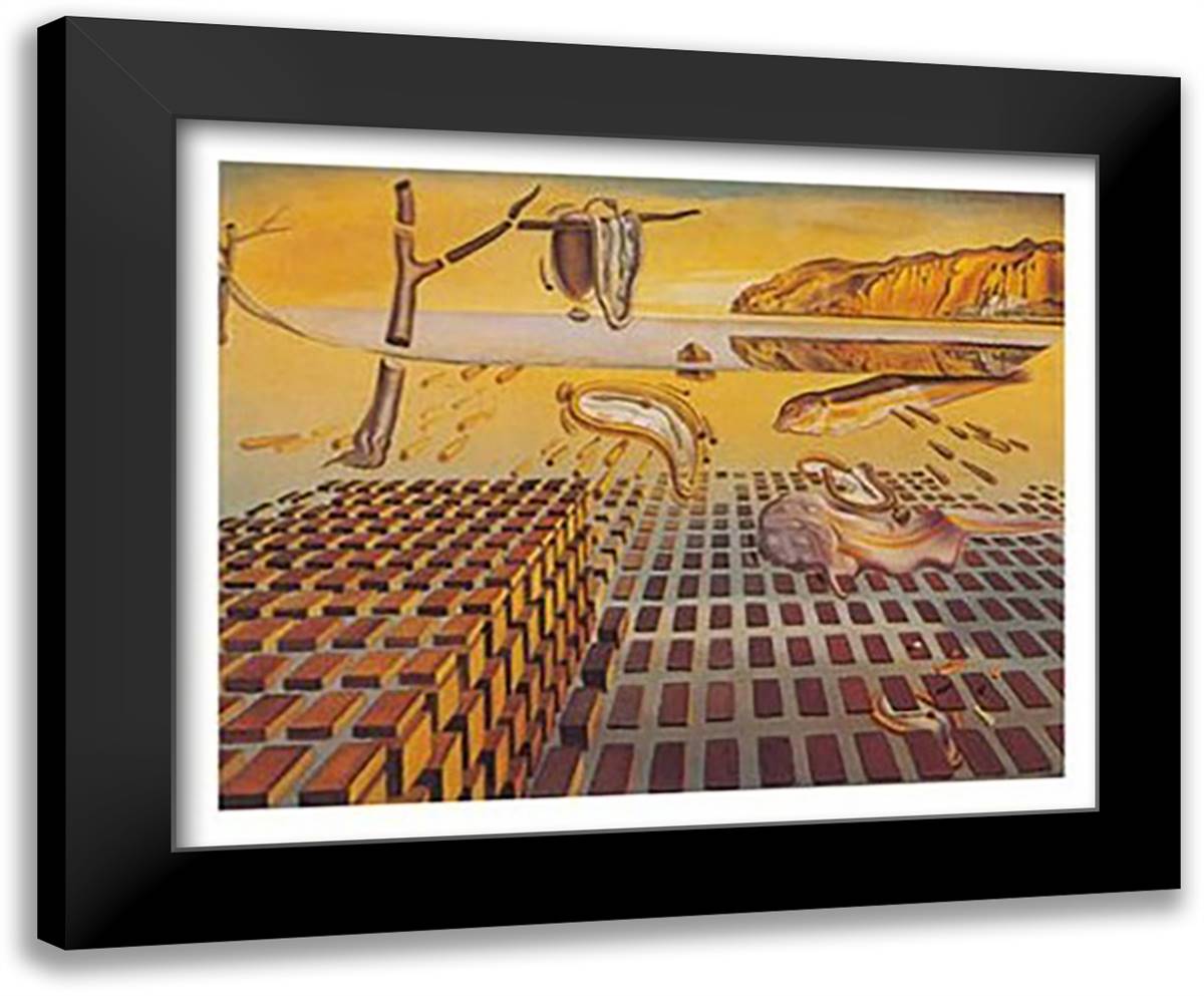 The Disintegration of the Persistence of Memory, c.1954 35x28 Black Modern Wood Framed Art Print Poster by Dali, Salvador