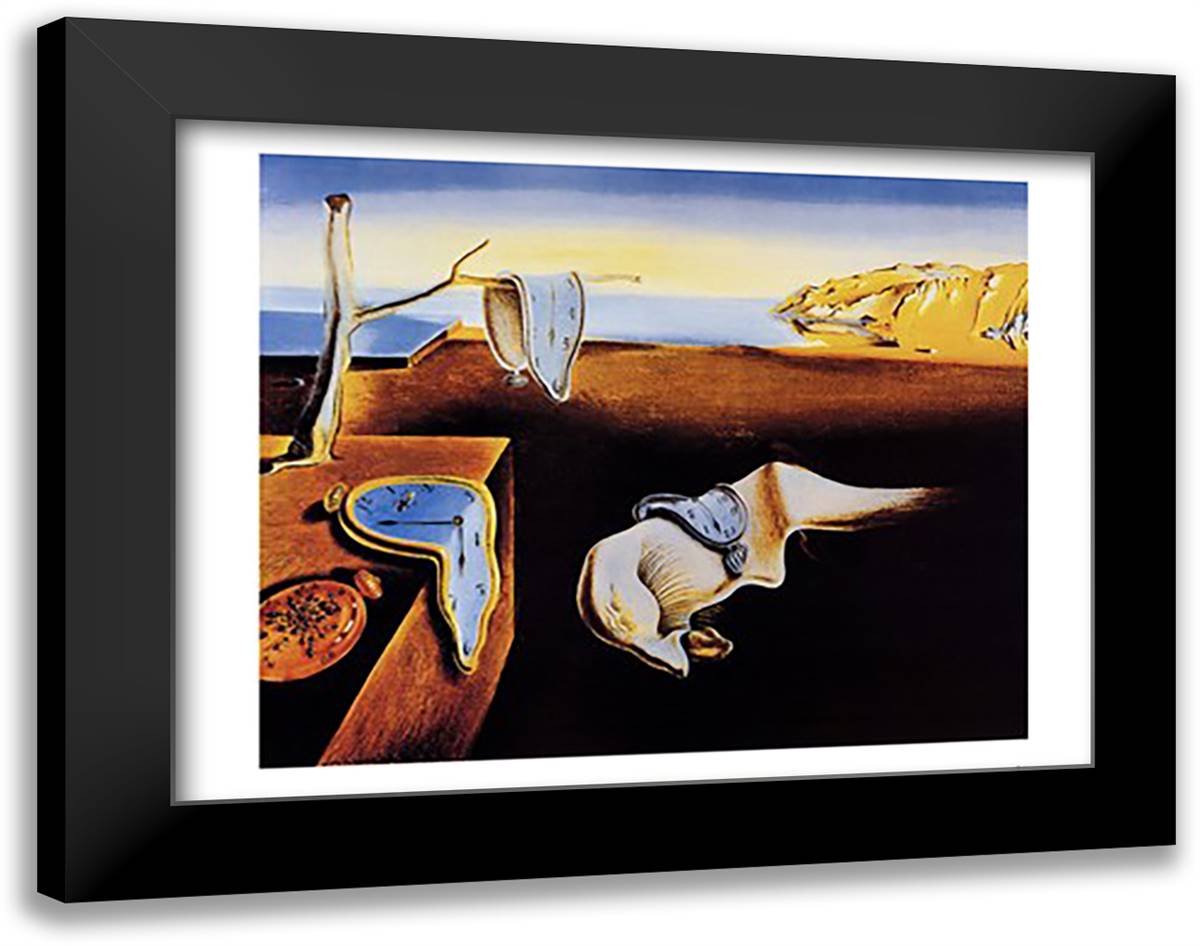 The Persistence of Memory, c.1931 36x28 Black Modern Wood Framed Art Print Poster by Dali, Salvador