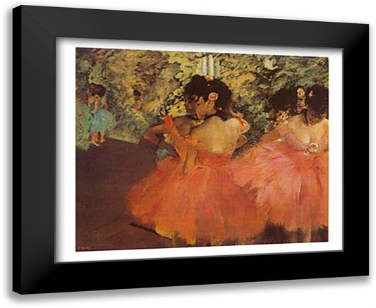 BALLERINE IN ROSA 35x28 Black Modern Wood Framed Art Print Poster by Degas, Edgar