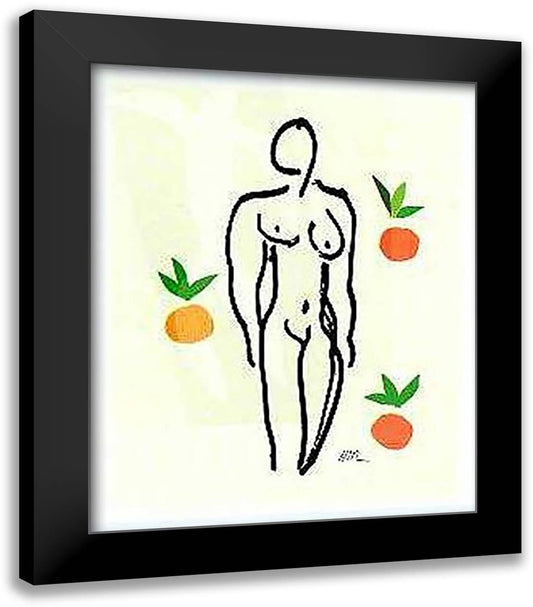 Nu aux Oranges 28x35 Black Modern Wood Framed Art Print Poster by Matisse, Henri