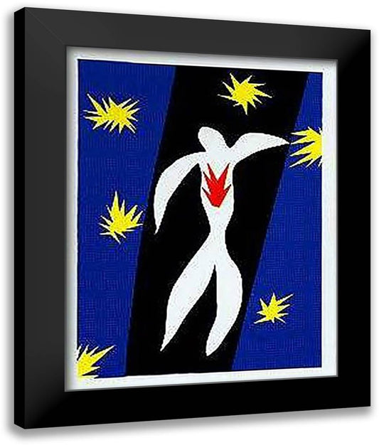 The Fall of Icarus 28x35 Black Modern Wood Framed Art Print Poster by Matisse, Henri