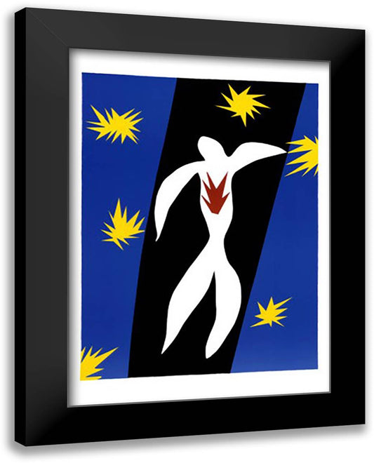 Fall of Icarus 28x40 Black Modern Wood Framed Art Print Poster by Matisse, Henri