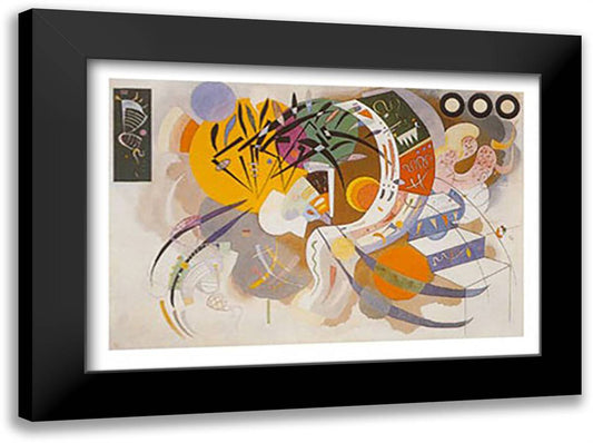 Dominant Curve, c.1936 35x28 Black Modern Wood Framed Art Print Poster by Kandinsky, Wassily