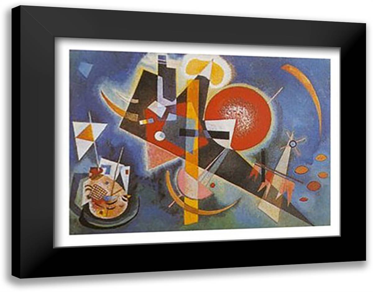 Im Blau, c.1925 35x28 Black Modern Wood Framed Art Print Poster by Kandinsky, Wassily