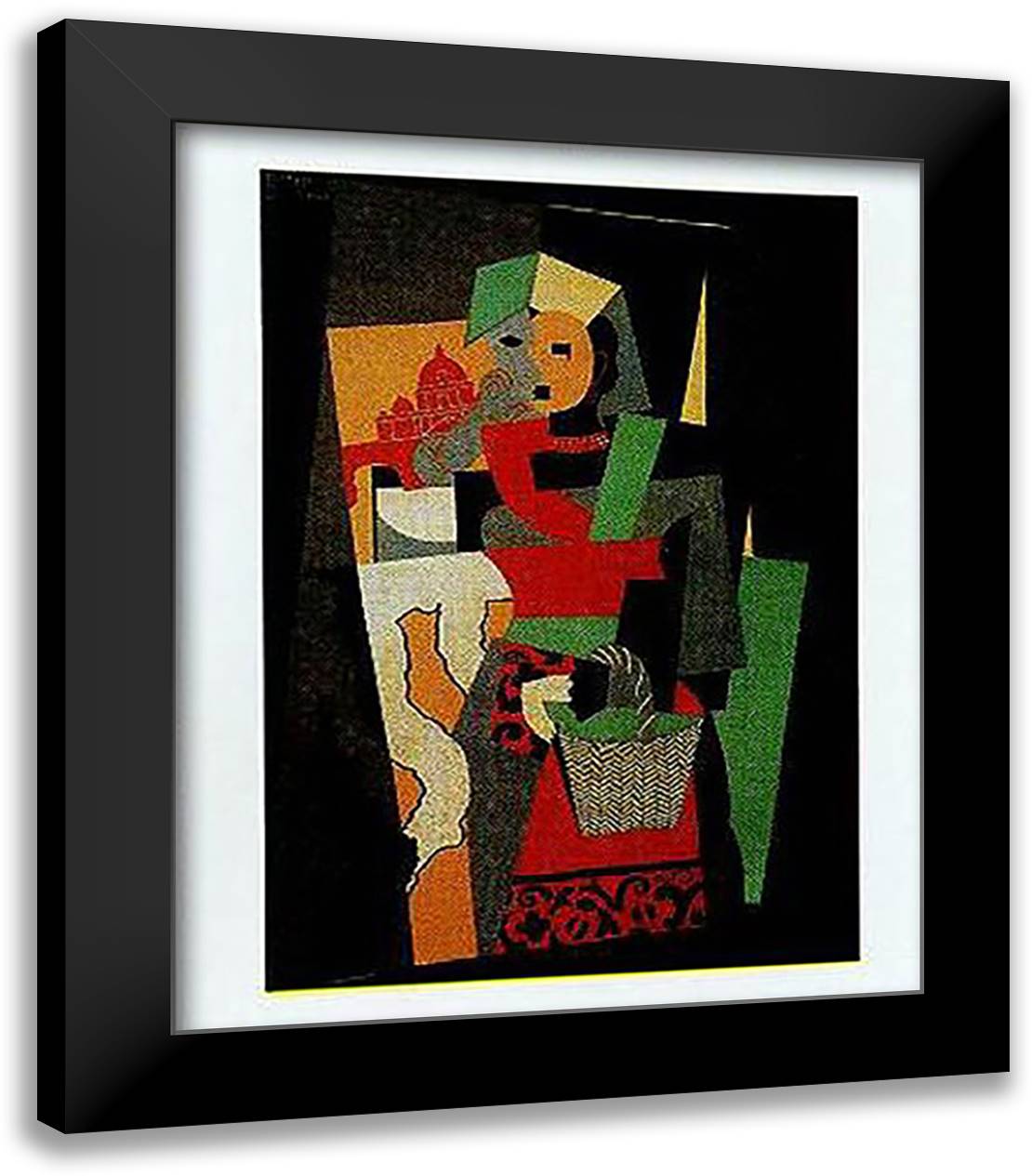 L'ITALIENNE, 1917 28x35 Black Modern Wood Framed Art Print Poster by Picasso, Pablo