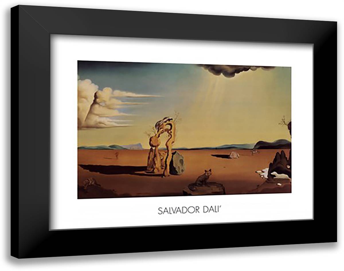 Nude in the Desert, c.1948 36x28 Black Modern Wood Framed Art Print Poster by Dali, Salvador