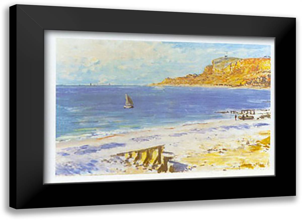 SAINTE ADRESSE 35x28 Black Modern Wood Framed Art Print Poster by Monet, Claude