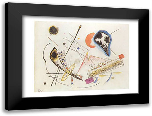 Komposition Lyrique 35x28 Black Modern Wood Framed Art Print Poster by Kandinsky, Wassily