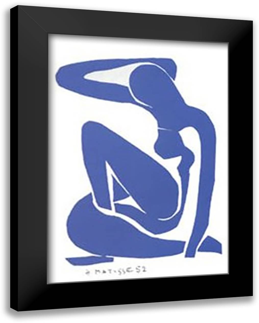 Blue Nude I 28x40 Black Modern Wood Framed Art Print Poster by Matisse, Henri
