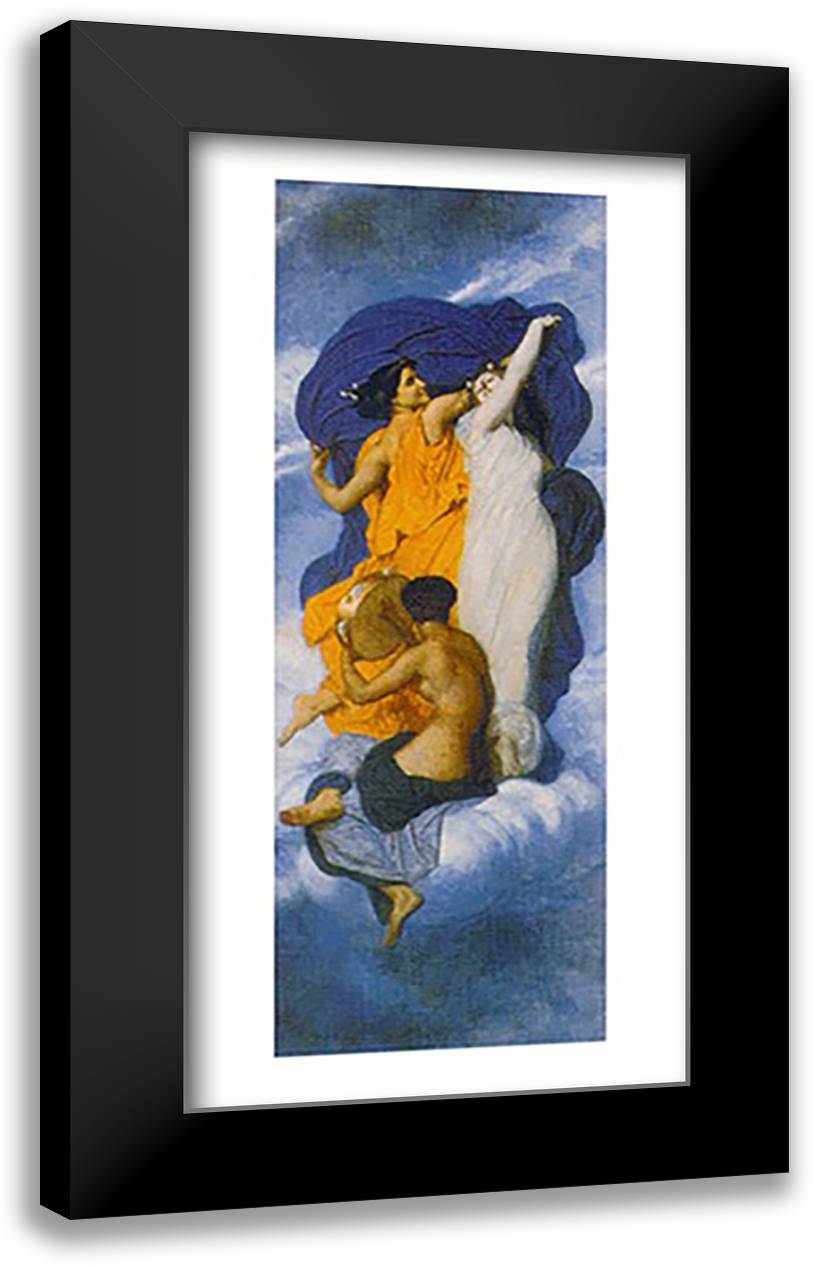 La Danse, c.1856 20x40 Black Modern Wood Framed Art Print Poster by Bouguereau, William Adolphe