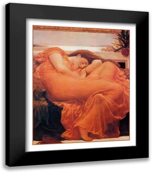 Flaming June, c.1895 24x32 Black Modern Wood Framed Art Print Poster by Leighton, Frederic