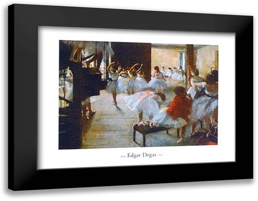 ECOLE DE DANSE 32x24 Black Modern Wood Framed Art Print Poster by Degas, Edgar