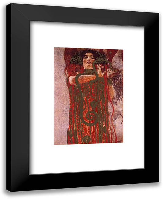 Hygieia, c.1901 (detail from Medicine) 24x32 Black Modern Wood Framed Art Print Poster by Klimt, Gustav