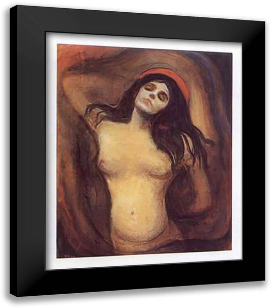 Madonna, c.1894 24x32 Black Modern Wood Framed Art Print Poster by Munch, Edvard