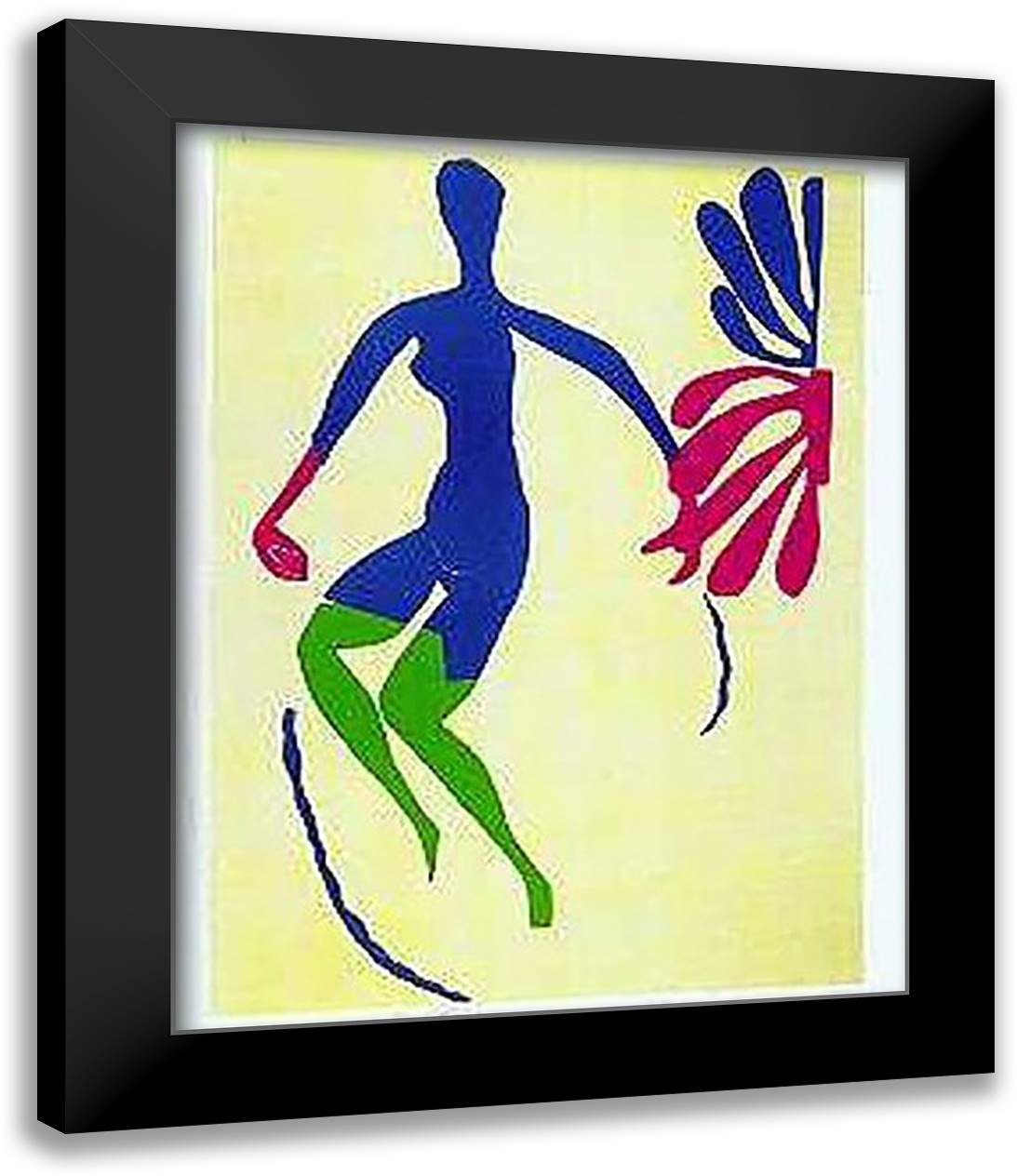 Nude with Green Stocking 24x32 Black Modern Wood Framed Art Print Poster by Matisse, Henri