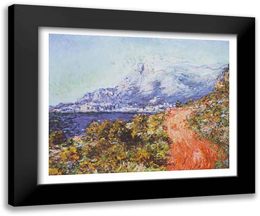 The Red 32x24 Black Modern Wood Framed Art Print Poster by Monet, Claude