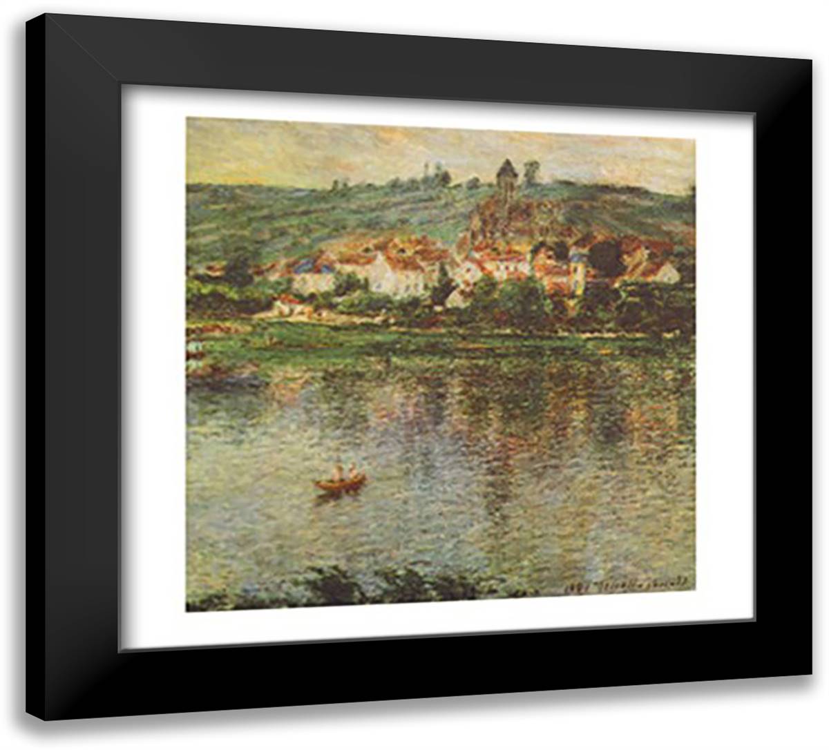 Vertheuil, 1901 32x24 Black Modern Wood Framed Art Print Poster by Monet, Claude
