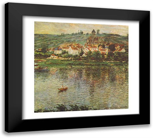 Vertheuil, 1901 32x24 Black Modern Wood Framed Art Print Poster by Monet, Claude