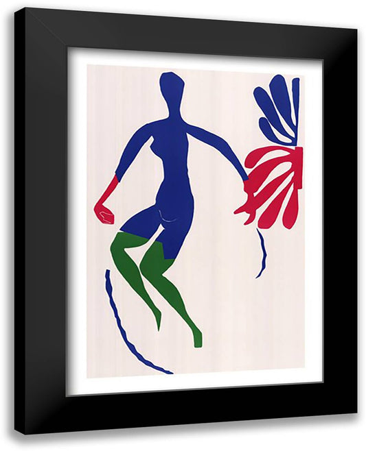 Blue Nude with Green Stockings 28x40 Black Modern Wood Framed Art Print Poster by Matisse, Henri