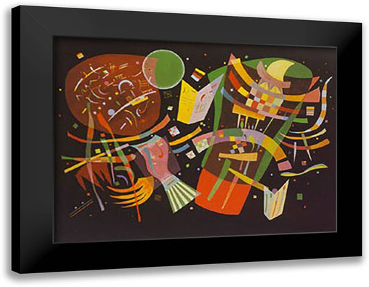 Komposition X, c.1939 40x28 Black Modern Wood Framed Art Print Poster by Kandinsky, Wassily