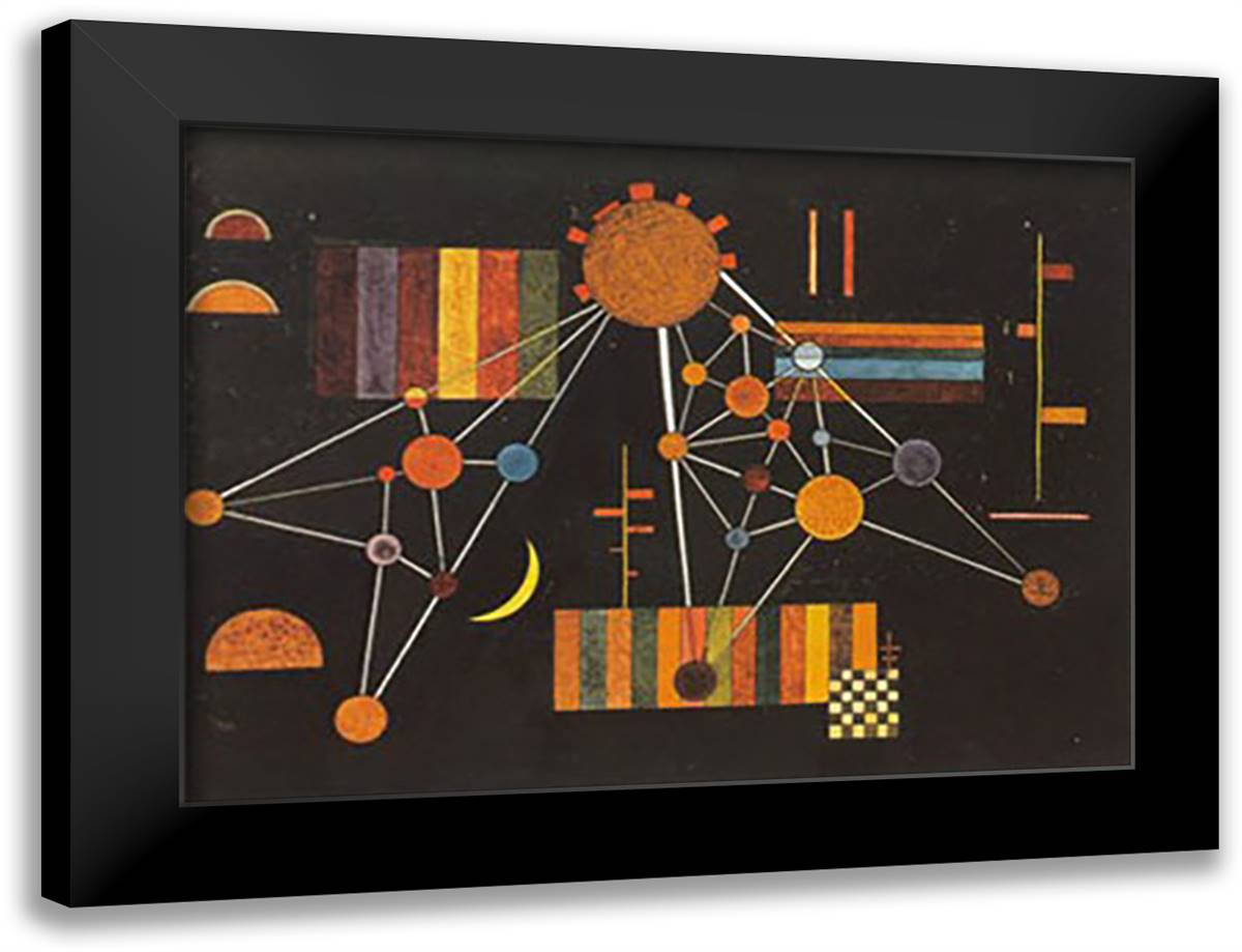 Geflecht von Oben no. 231, c.1927 40x28 Black Modern Wood Framed Art Print Poster by Kandinsky, Wassily