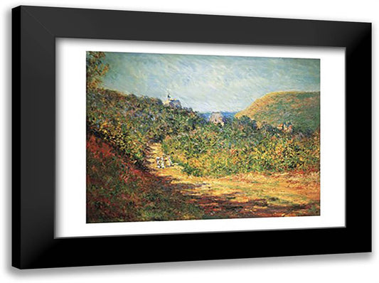 Petites Dalles, 1884 40x28 Black Modern Wood Framed Art Print Poster by Monet, Claude