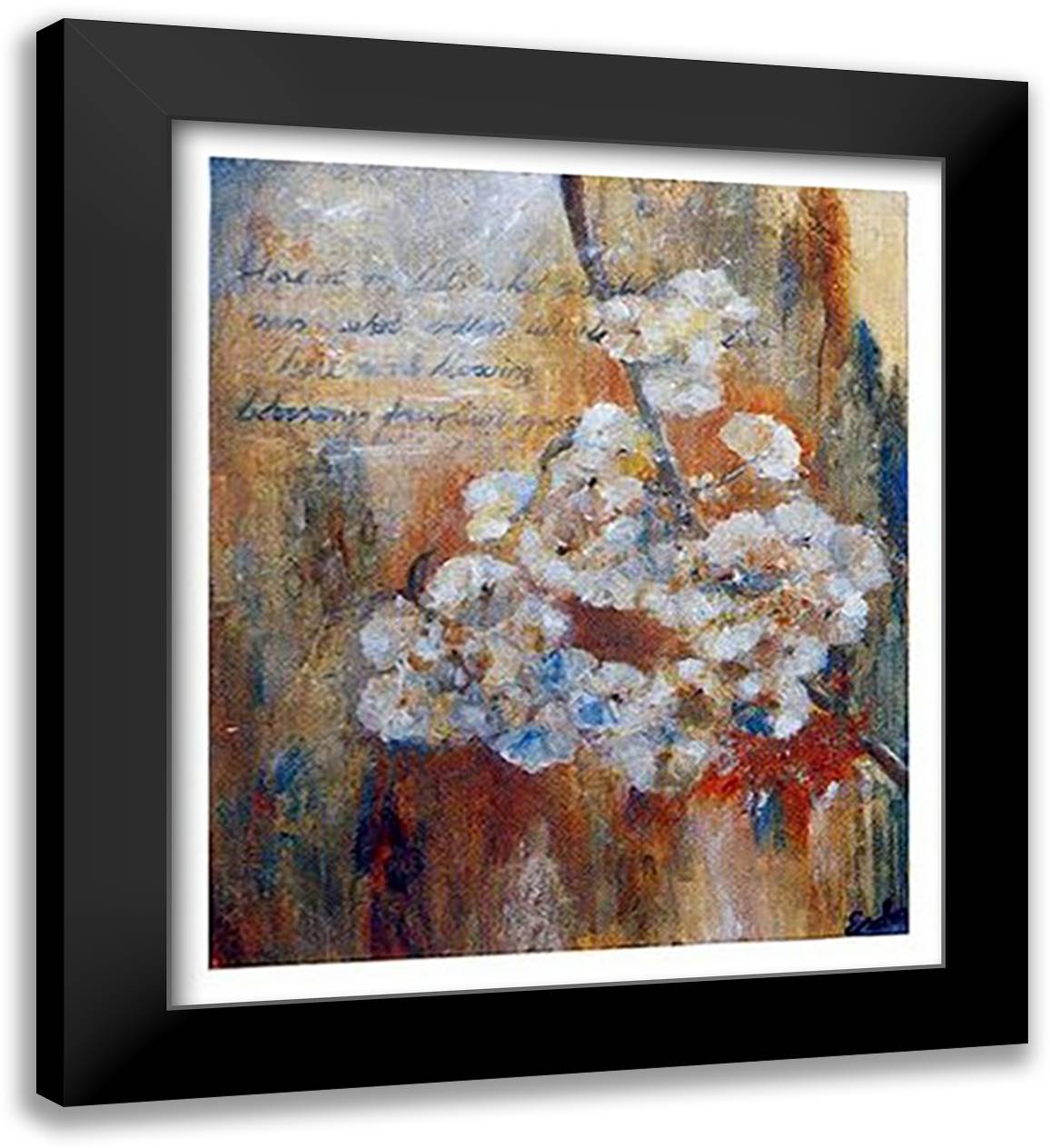 Escha van den Bogerd - Faded Flowers Size 20x24 Black Modern Wood Framed Art Print Poster by Bogerd, Escha Van Den