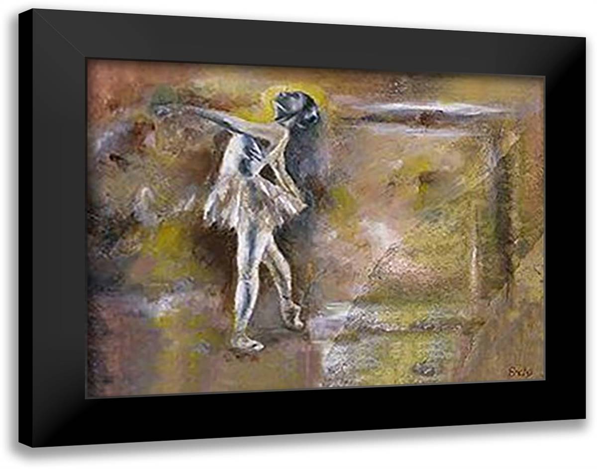 Resplendir II 28x24 Black Modern Wood Framed Art Print Poster by Bogerd, Escha Van Den