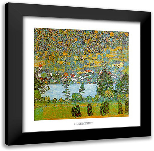 Mountain Slope at Unterach 24x24 Black Modern Wood Framed Art Print Poster by Klimt, Gustav