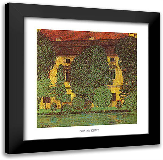 Scholoss Kammer on Attersee 24x24 Black Modern Wood Framed Art Print Poster by Klimt, Gustav