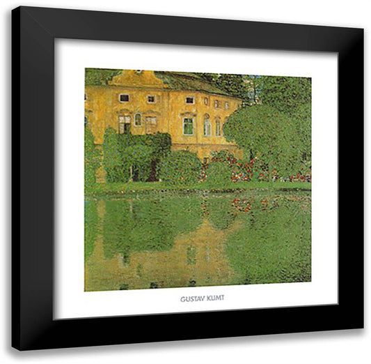 Scholoss Kammer on Attersee 24x24 Black Modern Wood Framed Art Print Poster by Klimt, Gustav