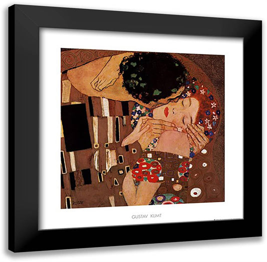 The Kiss, c.1908 (detail) 24x24 Black Modern Wood Framed Art Print Poster by Klimt, Gustav